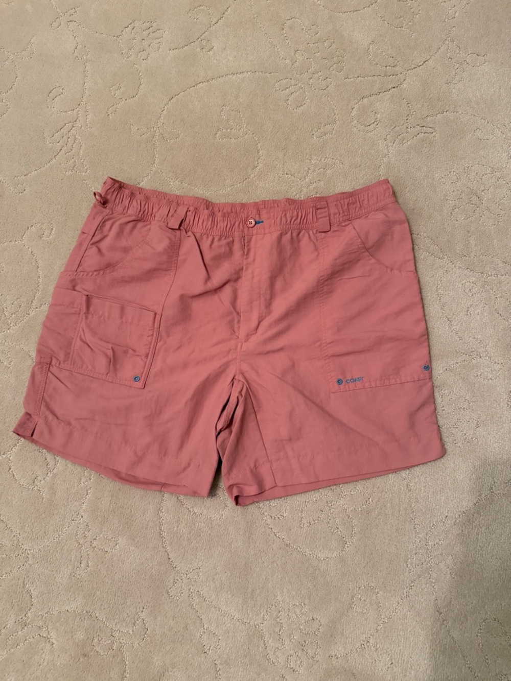 Coast Men's Coral Cargo Shorts with Utility Pockets